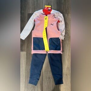 Puma Pink and Navy 3 piece set - girls sz 5 - brand new w/tags